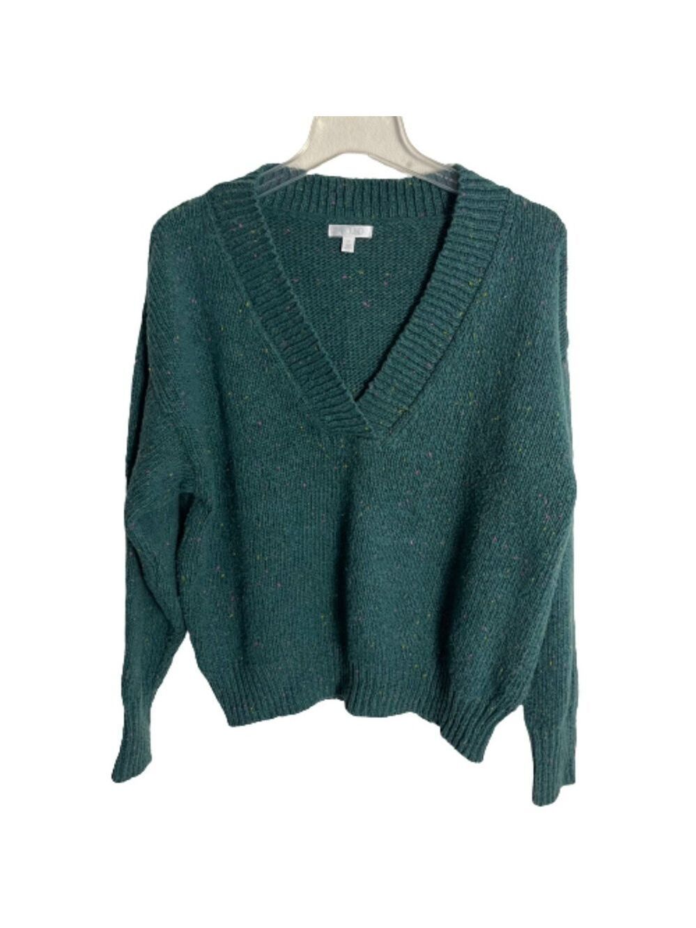 Women’s Abound Green Speckled Pullover Sweater Size Medium! - Picture 2 of 8